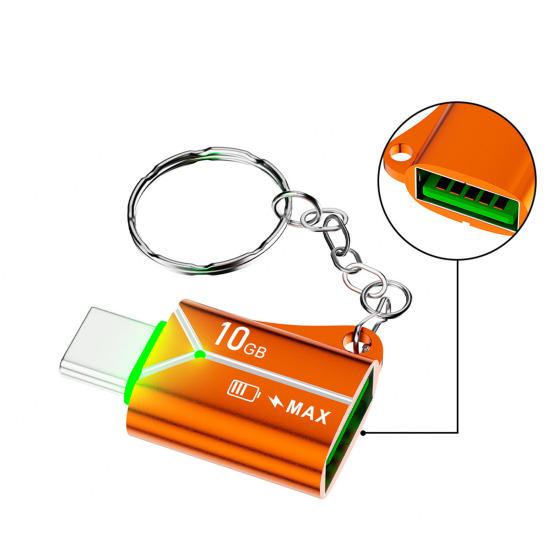 Адаптер-брелок Type-C на USB3.0 с передачей данных OTG 10 Гбит/с Портативный разъем USB-C
