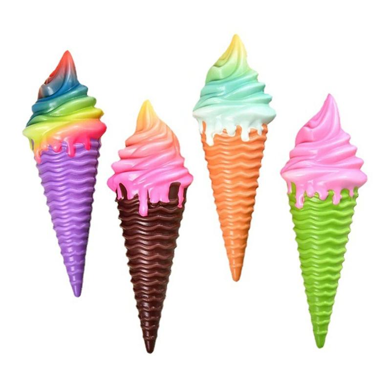 Красочное мороженое Сквиши Медленно поднимающееся Мягкая Креативная Игрушка-Сжималка Симуляция Снятие Стресса Забавный Рождественский Подарок Игрушка для Детей