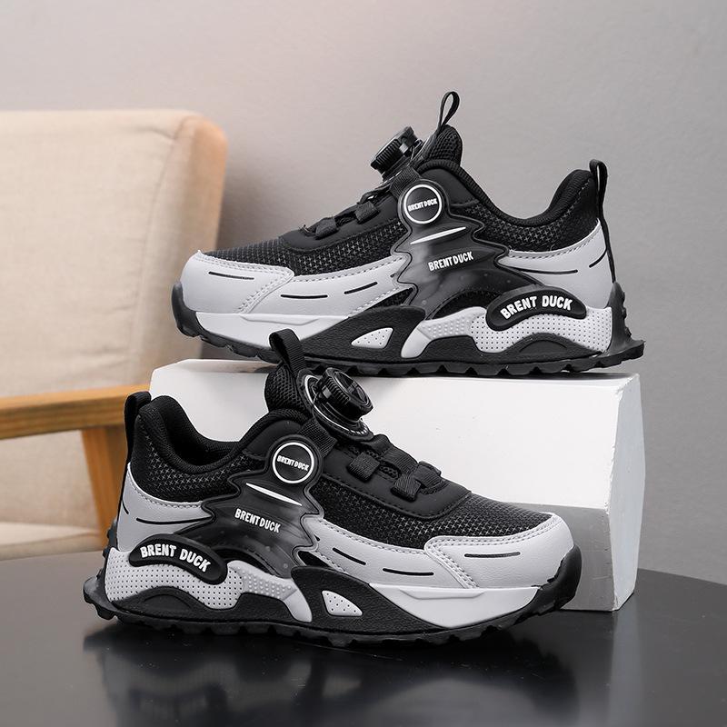 Водонепроницаемые кожаные кроссовки для бега для мальчиков, Осень 2025 - Удобная и модная спортивная обувь для детей среднего и старшего возраста