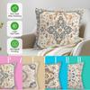 4 Pcs Bohemian Ethnic Style Carpet Single-Sided Printed Pillowcase Cushion Cover,Suitable For Living Room,Bedroom,Car Decoration
