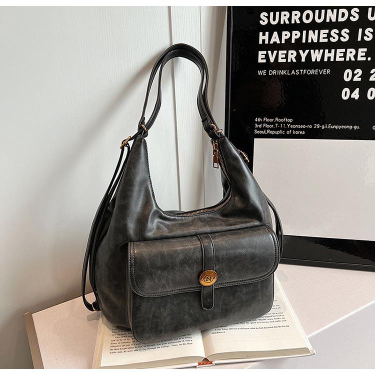 Retro Tote Bag for Women, Large Capacity Shoulder Bag, Crossbody Backpack, Casual Handbag