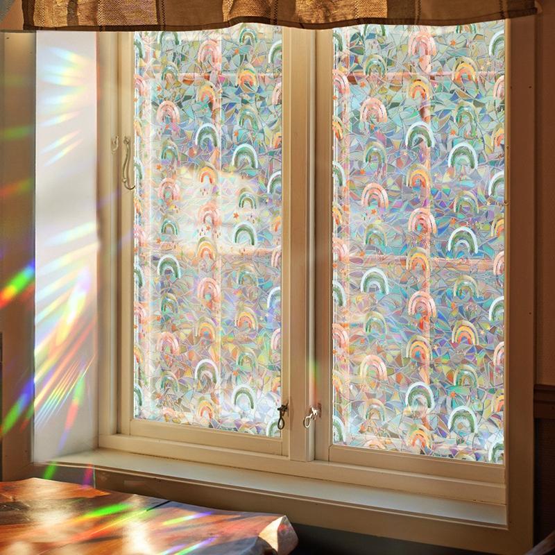 Stained Glass Window Film Window Privacy Film Daisy Window Sticker Vinyl Glass Window Films Home Aesthetic Decor Room Decor