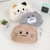 Zipper Plush Pencil Case Desk Organizer Cat Makeup Bag Smile Cat Pencil Bag  School Supplies