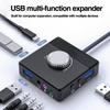 USB External Sound Card 3.5mm Jack Driver-Free Volume Adjustable Tablet Computer Microphone Phone External Stereo Audio Adapter