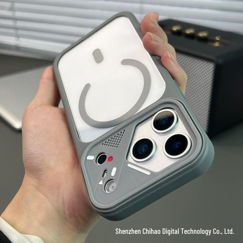 Прозрачный противоударный магнитный чехол с линзой Meiyan для iPhone 17 Pro Max