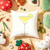 Cocktails Cushion Cover Soft Short Plush DoubleSided Printing Home Decor Machine Washable Pillow Case Gift