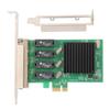 PCIe Network Card 4 Port 1000Mbps Transmission PCI Express 1.1 Gigabit Ethernet Card for Server