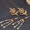 U-shape Bridal Bird Korean Hair Sticks Women Hanfu Hairpins Metal Hair Clip Chinese Hair Fork