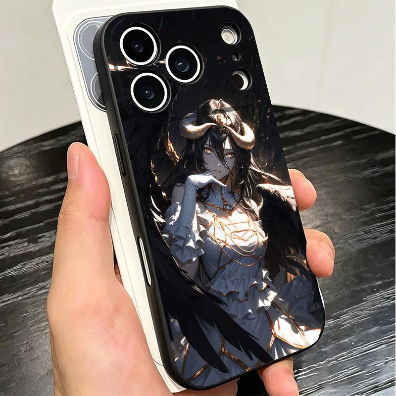 Мягкий чехол для телефона Albedo O-Overlords Аниме для iPhone 16 16E 17 Air 15 Pro Max 14 Plus 13 Mini 11 12 7 Черный чехол Задняя панель