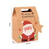 24Pcs Christmas Candy Gift Box with Tag Kraft Paper Cookie Snack Packing Bags 2024 Xmas Party Home Decoration New Year 2025
