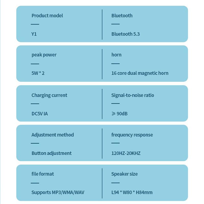 Беспроводные двойные микрофоны Y1 Караоке-машина KTV DSP-система Bluetooth 5.3 PA-динамик HIFI Стереообъемный звук RGB Красочные светодиодные огни