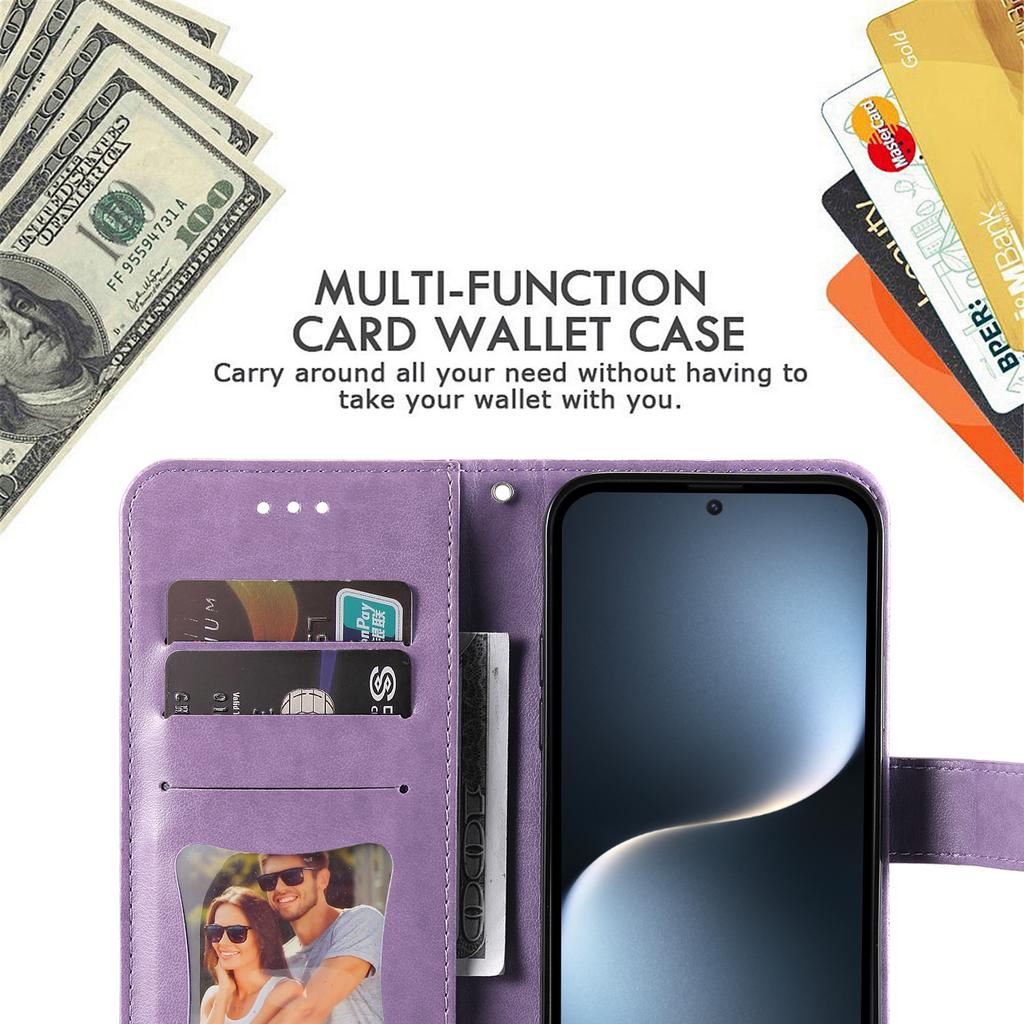 Чехол для Honor Magic7 5G с цветочным узором, из ПУ кожи, кошелек-подставка, чехол для телефона