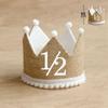 1 pcs Crown Shape Photo Props Burlap Party Supplies Baby Birthday Party Hat Burlap Crown Hat Baby Decor Anniversary Cap