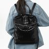 Top-grain Leather Hand-stitched Backpack, Daily Communication, Large-capacity Backpack, Fashionable and Trendy Handbag