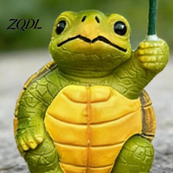 Garden Animal Ornaments 3Pcs/Set Mini Statues, Frog Elephant And Turtle Figurines with Leaf Waterproof Art Umbrella, Resin Miniature Ornament