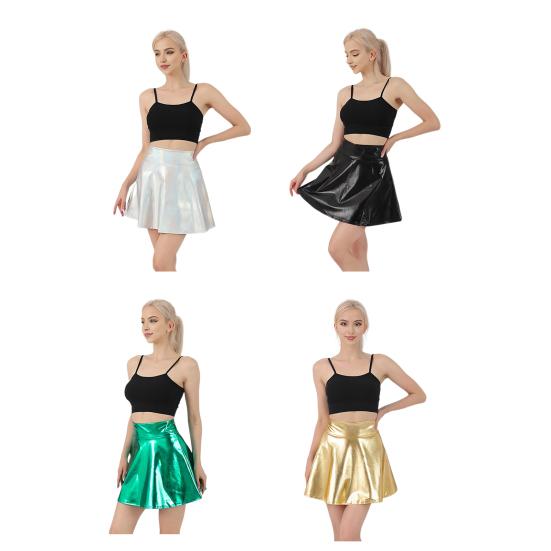 Женская мини-юбка для ночного клуба Яркая цветная юбка-зонтик Трехмерная юбка-фигуристка Юбка для выступления на сцене