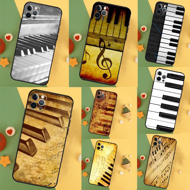 Piano keys Vintage Music Notes Case For Samsung Galaxy M52 M32 M12 M13 M53 M51 M31 M11 M14 M34 M54 M16 M36 M56 M15 M35 M55