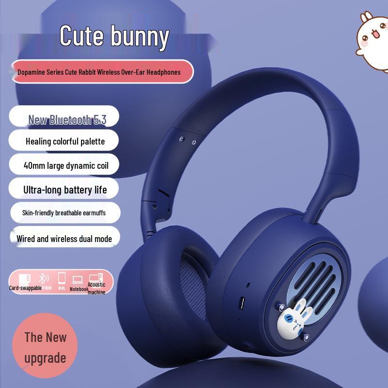 KE-24 Милый Кролик Облако Bluetooth 5.3 Наушники: Высокое качество звука, беспроводные и удобные.