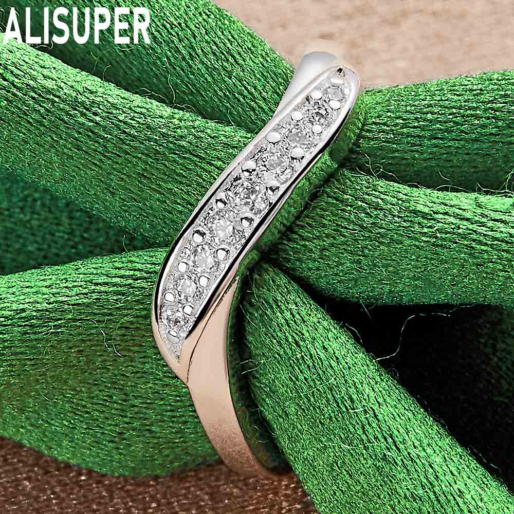 Кольцо из стерлингового серебра 925 пробы с витым цирконом класса ААА, модное, изящное, свадебное украшение