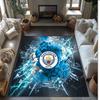 Фланелевый ковер с принтом Manchester City, нескользящий, мягкий, из полиэстера, для пола, декоративный коврик для спальни, гостиной, дивана