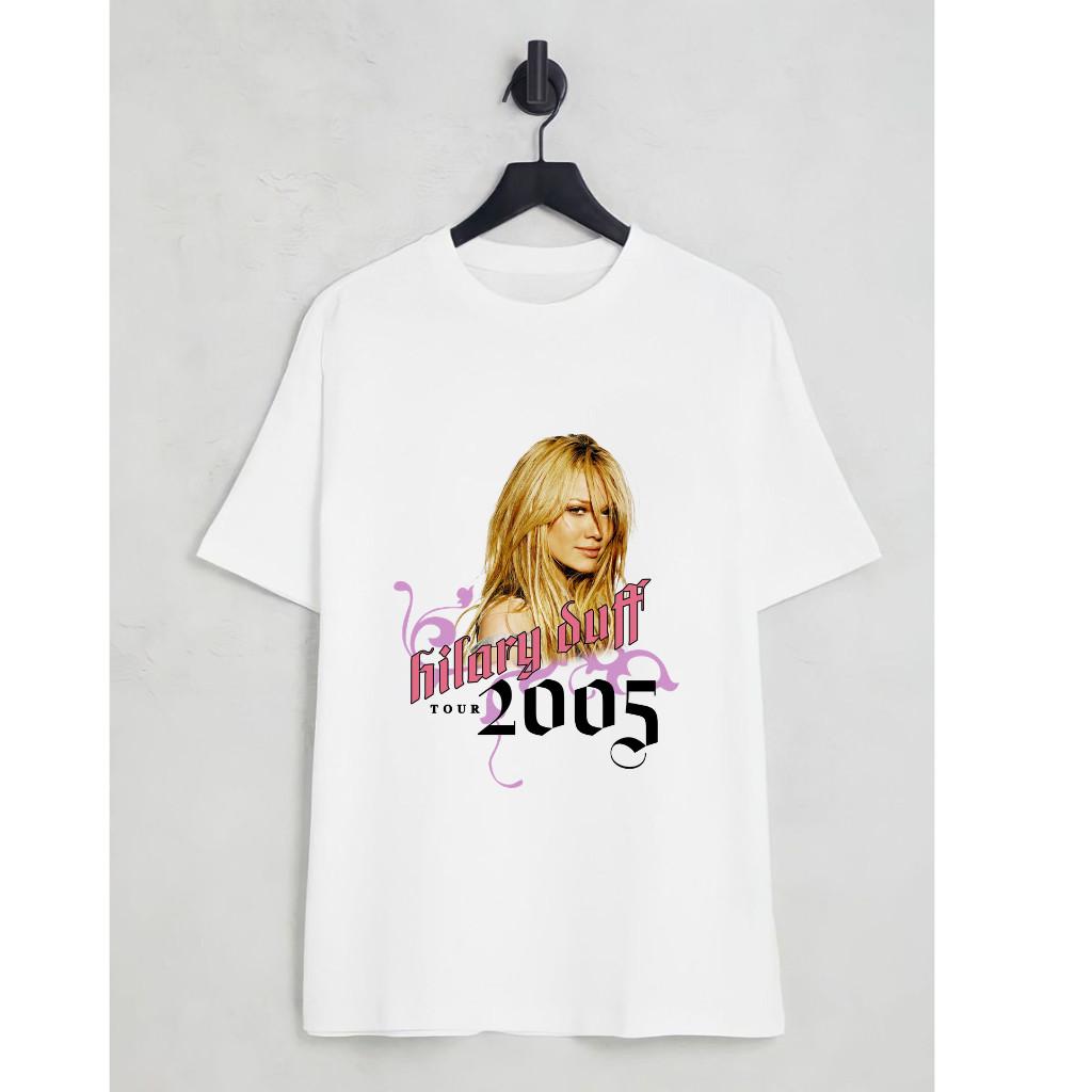 Hilary Duff Tour 2005 Unisex Cotton T-Shirt Vintage Pop Music Tee All Sizes