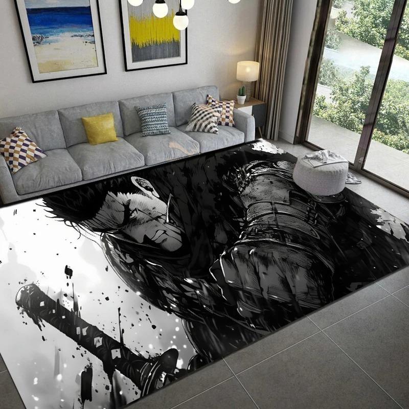 Ковер с японским аниме-паттерном для гостиной, спальни, дивана, кухни, ванной комнаты, придверный коврик, нескользящий коврик для пола, подарок, домашний декор, мягкий ковер