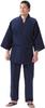 Watanosato Double-Weave Samue (Work Clothes) - 100% Cotton, Made In Kurume, Japan (3L, Navy Blue)