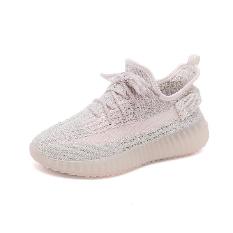 Пара кокосовых кроссовок 2025 лето новинка дышащие кроссовки для бега из ткани-мухи корейская версия легких спортивных кроссовок для женщин