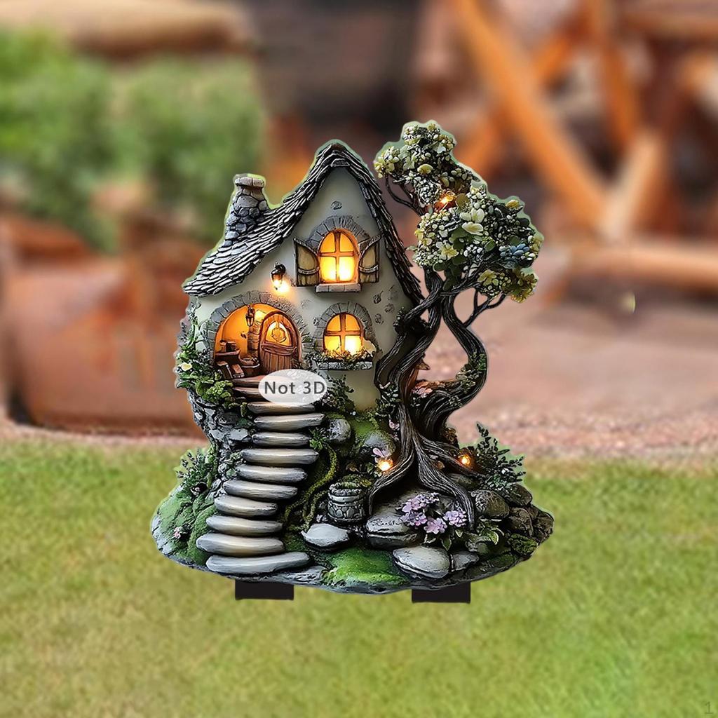 2D Decorative Garden Stakes Decoration Easy to Use Versatile Gifts Acrylic Plague Yard