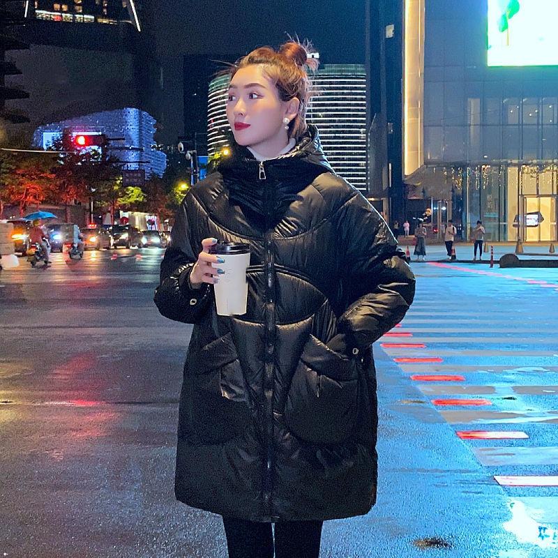 Women's All-match Western-style Padded Jacket, Women's Padded Jacket, Loose Bread Jacket, Mid-length Padded Jacket