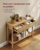 VASAGLE Console Table for Hallway, Slim Sofa Table for Living Room, Hallway Table with 2 Drawers, Open Shelf, Rounded Corners, Boho Style, Oak Beige