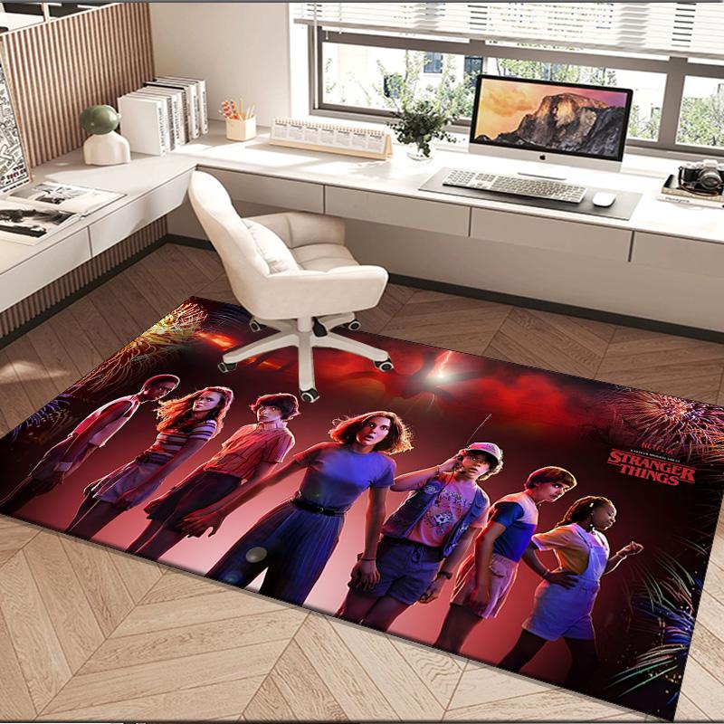 1PC rug Stranger Eleven Upside Down Carpet, Chair Rug,Area Rug for Office Bedroom living rooms bedroom, Doormat decor Christmas fan gifts