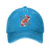 Japanese Koi Carp Fish Cherry Blossom Baseball Caps Vintage Distressed Cotton  Sun Cap for Unisex Women Summer Gift Hats Cap