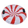 Round Winter Snow Tube Adult PVC Inflatable Skiing Ring with 2 Handles for Outdoor Snowboarding Red