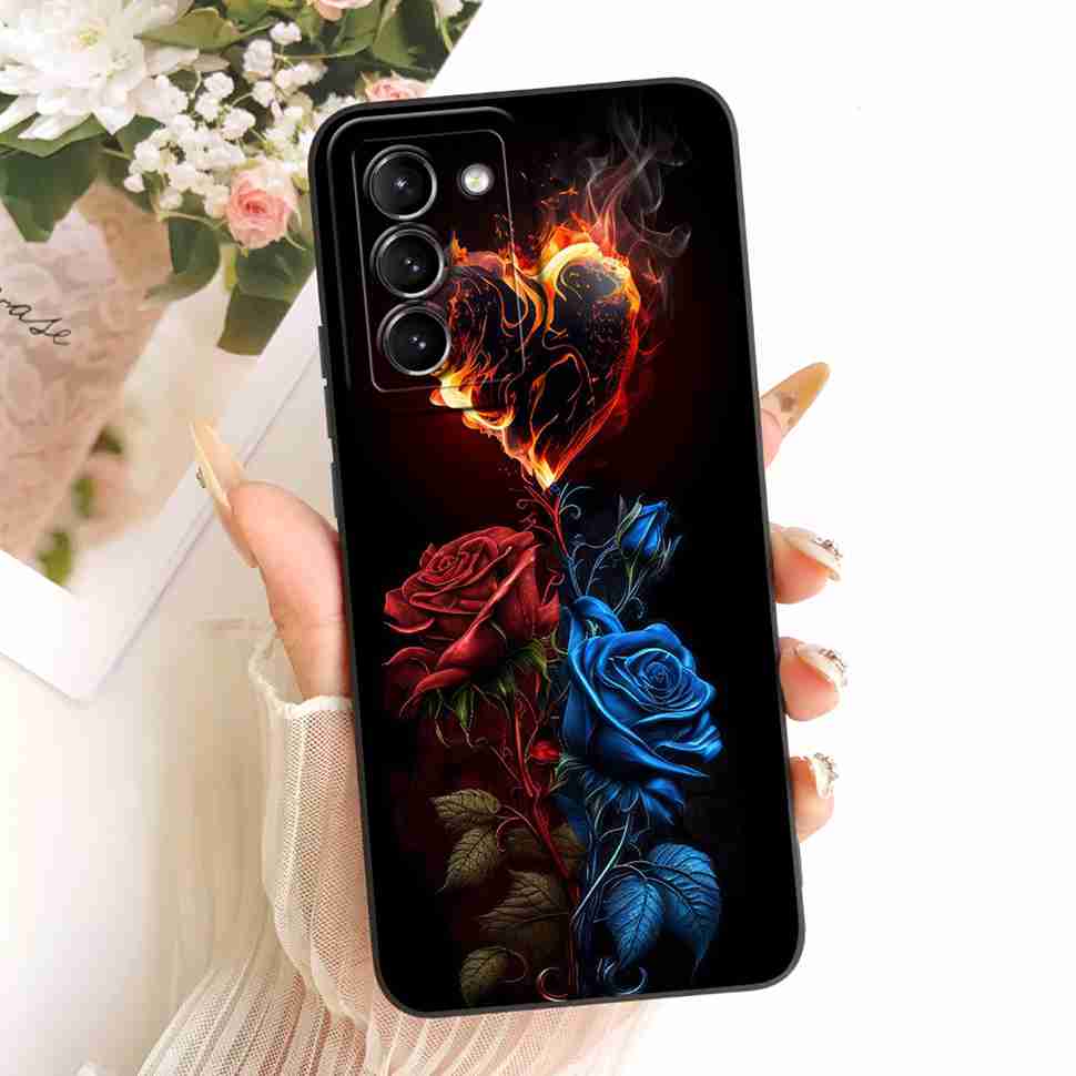 Чехол для Samsung Galaxy S21 5G Новый дизайн Цветочный принт Мягкий силиконовый чехол для Samsung S21 5G SM-G991B SM-G991B/DS Чехлы для телефона