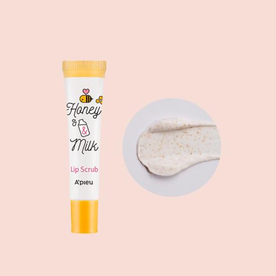 A'PIEU Honey & Milk Lip Scrub 8ml 100% AUTHENTIC STORE