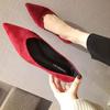 Shoes For Women 2024 Flat Casual Ladies Summer Footwear Chic And Elegant Flats Pointed Toe Red Social Elegant Hot On Promotion
