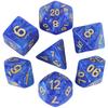 Набор многогранных игральных костей с мрамором 7 шт. игральных костей DND для настольных игр /аксессуары для вечеринок по обучению математике, игральные кости с гравировкой в виде паутины