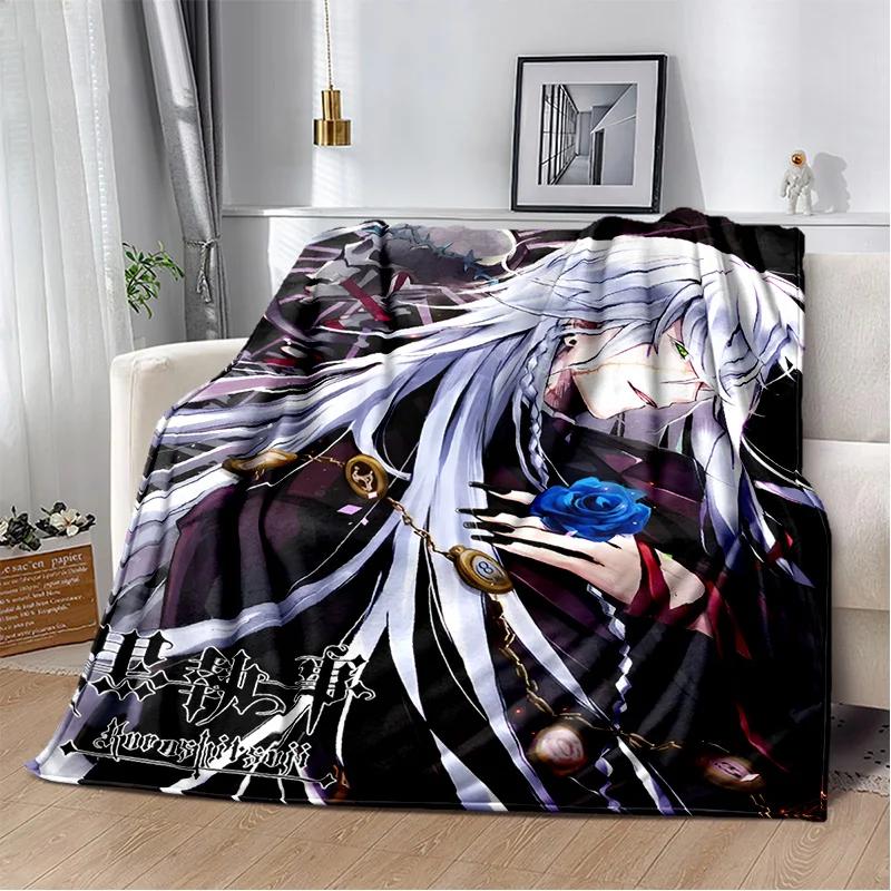 3D аниме Черный дворецкий мультяшное одеяло, мягкое одеяло для дома, спальни, кровати, дивана, пикника, путешествий, офиса, отдыха, одеяло, детское одеяло