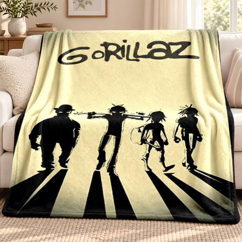 Gorillaz blanket Flannel Blanket Soft Cozy Plush Throw for Sofa Bed Lightweight Home Decoration Outdoor camping