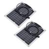 2 Pcs Solar Panels Kit 15W Portable Monocrystalline Solar Panel Charger for Outdoor Boat Caravan RV