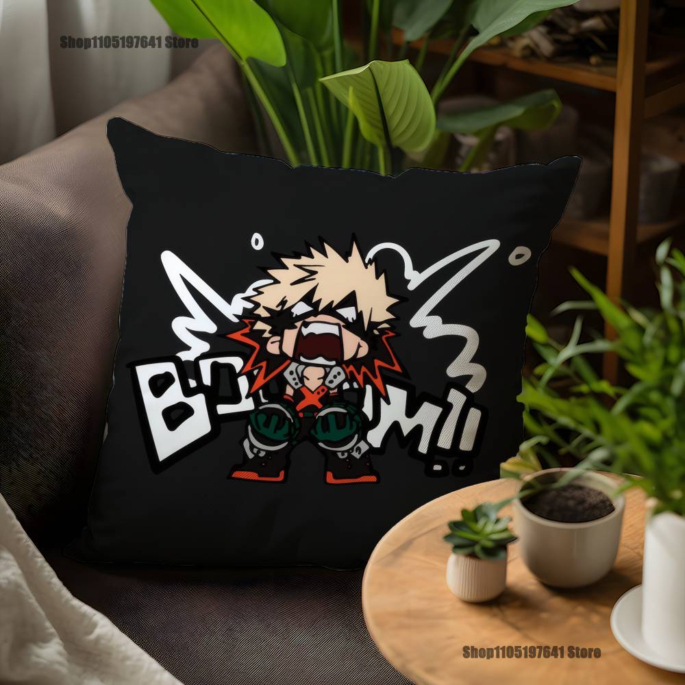 H-Hero Katsuki B-Bakugos Pillow Case For Sofa Decor Car Office Room Printing Cushion Cover Decorations And Protector