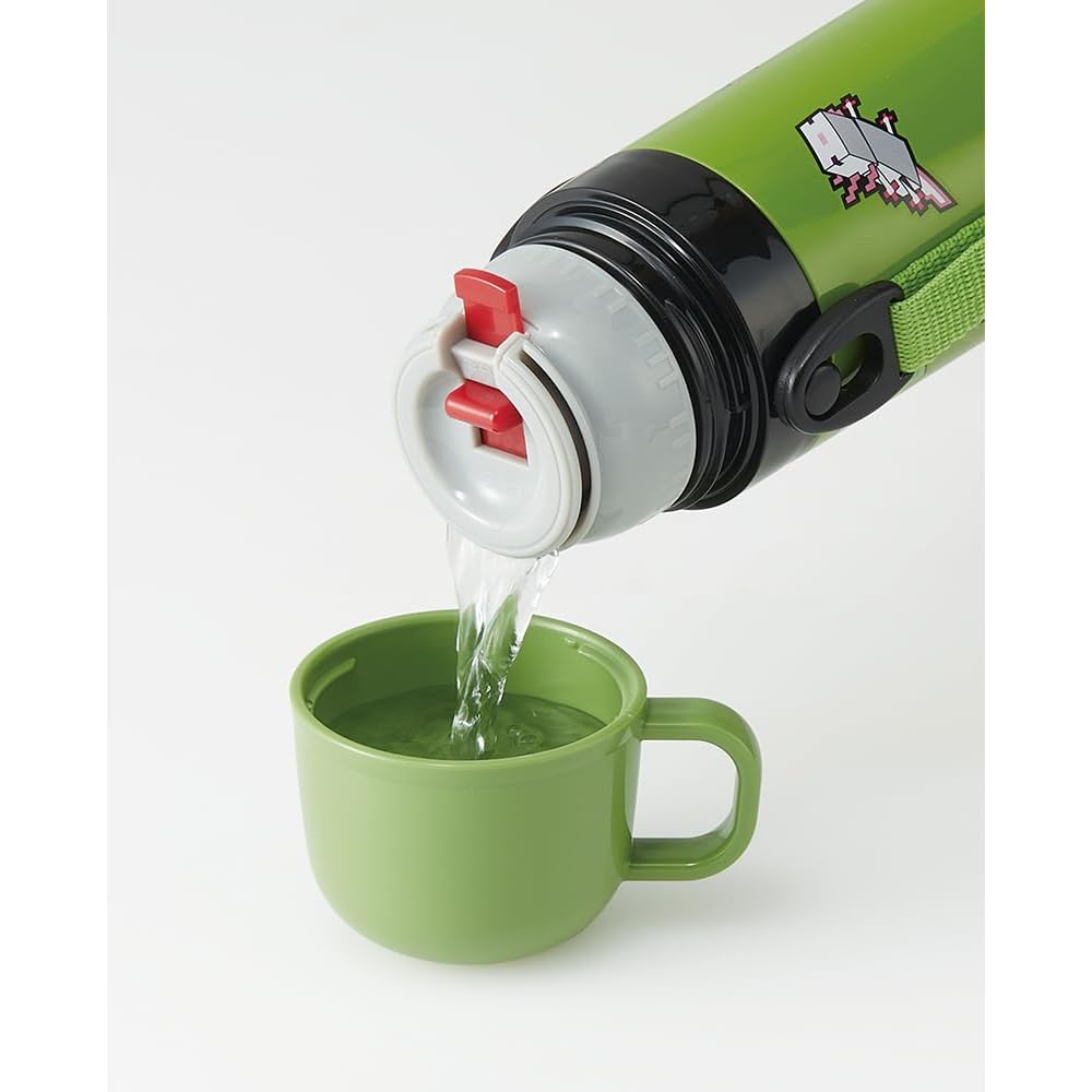 Skater Kids' 2-Way Water Bottle (Direct Drink 470ml, Cup Drink 430ml) - Minecraft Design -