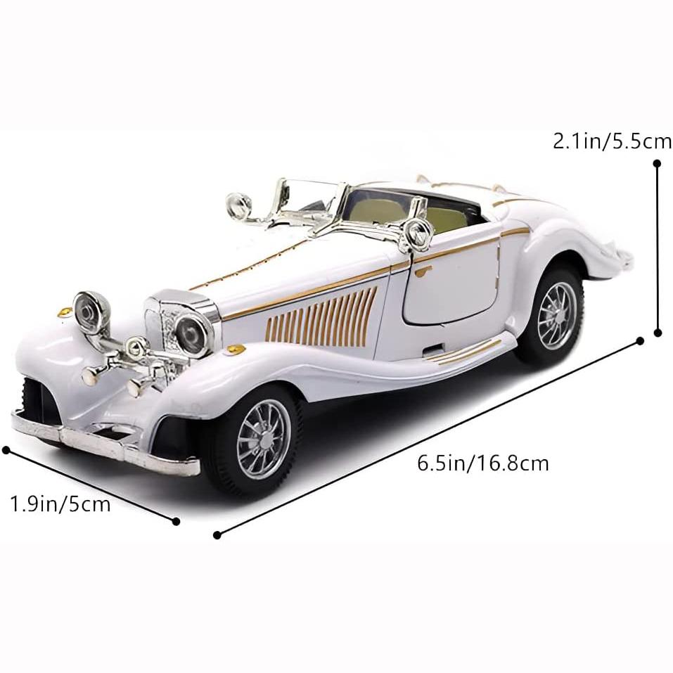 1:28 масштабов Benz 500K, откидной литой металл, антикварные классические модели автомобилей, коллекционные игрушки, подарки (Длина 6,5 дюйма/16,8 см)