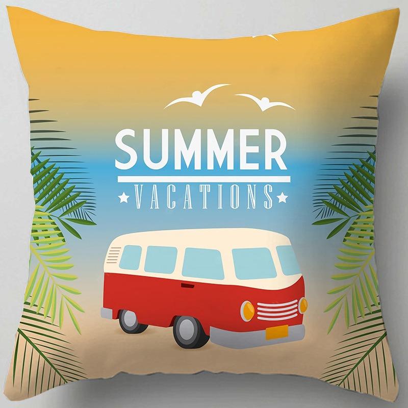 Outdoor Camping Scenery Doublesided Printed pillow cover Short plush Suitable living rooms bedrooms sofas throw cushion cover