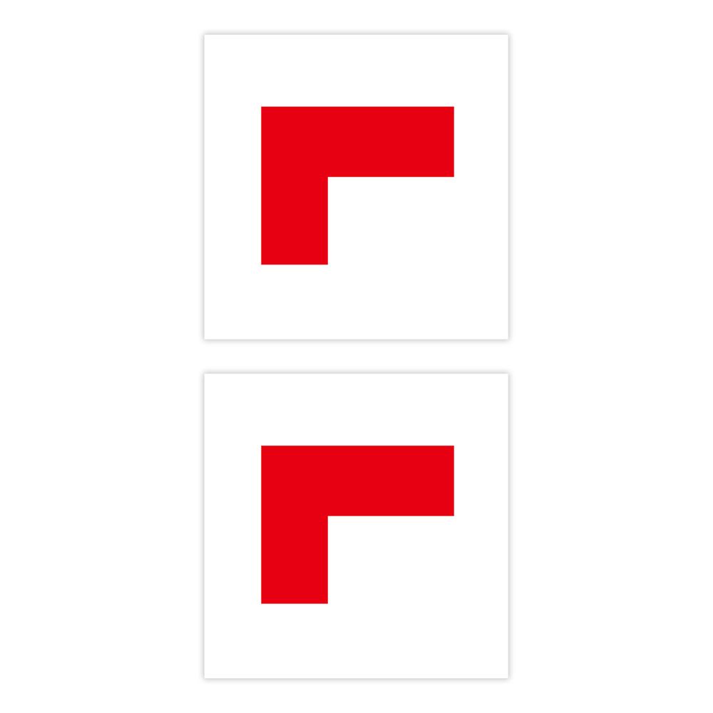 Red Learner Plate Sticker Magnetic L Plates New Drivers Stickers Car Stickers Car Learner Sign