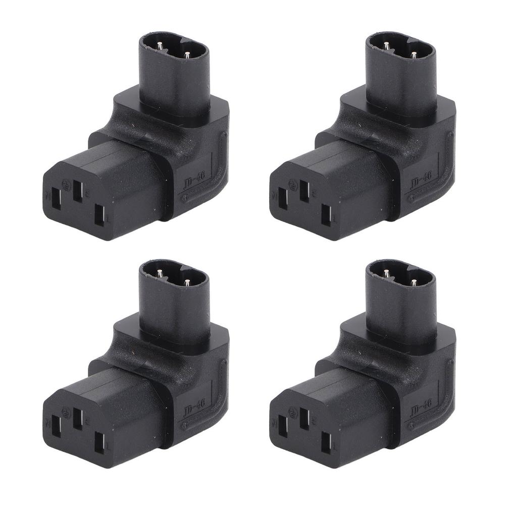 IEC320 C8 To C13 Power Adapter Male To Female 90 Degree Power Socket Adapter for Printer Scanner