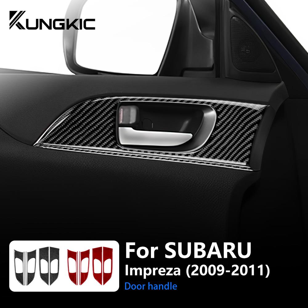 Carbon Fiber Style Interior Sticker Trim for Subaru Impreza 2009 2010 2011 Door Handle Area