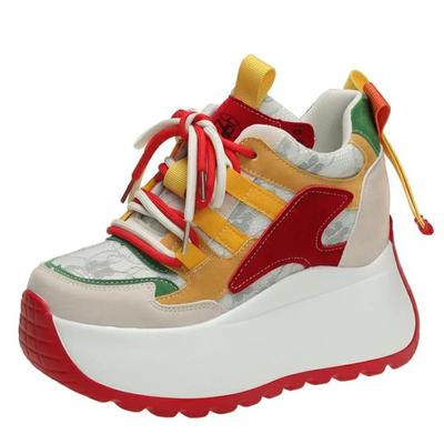 Модные 10 см осенние массивные кроссовки модная женская обувь дышащая женская спортивная обувь повседневные кроссовки на платформе женские Zapatillas De Mujer