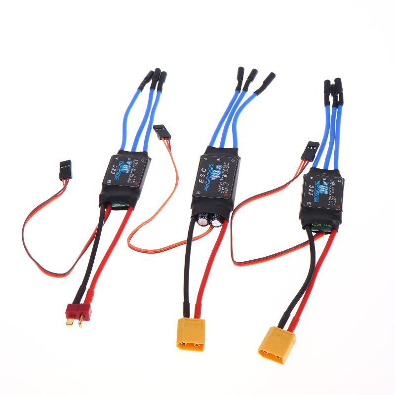 30A 40A Brushless ESC 2 4S Electronic Speed Controller Banana Connectors for RC Car Smooth Throttle Response